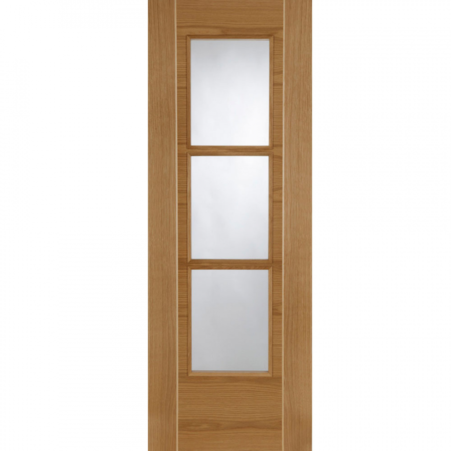 Mendes Mirage Internal Oak Pre-Finished Grooved Glass Door