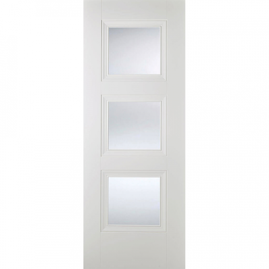LPD Amsterdam White Primed Glass Internal Door