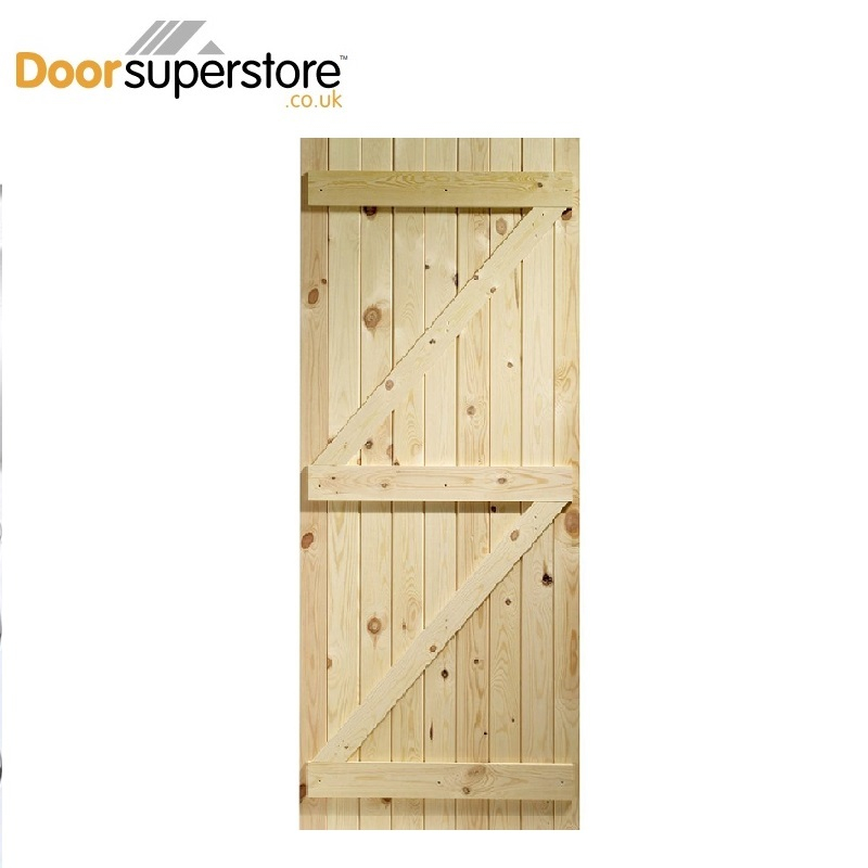 External Softwood Pine BOARDED Ledged & Braced Door (24" x 78")
