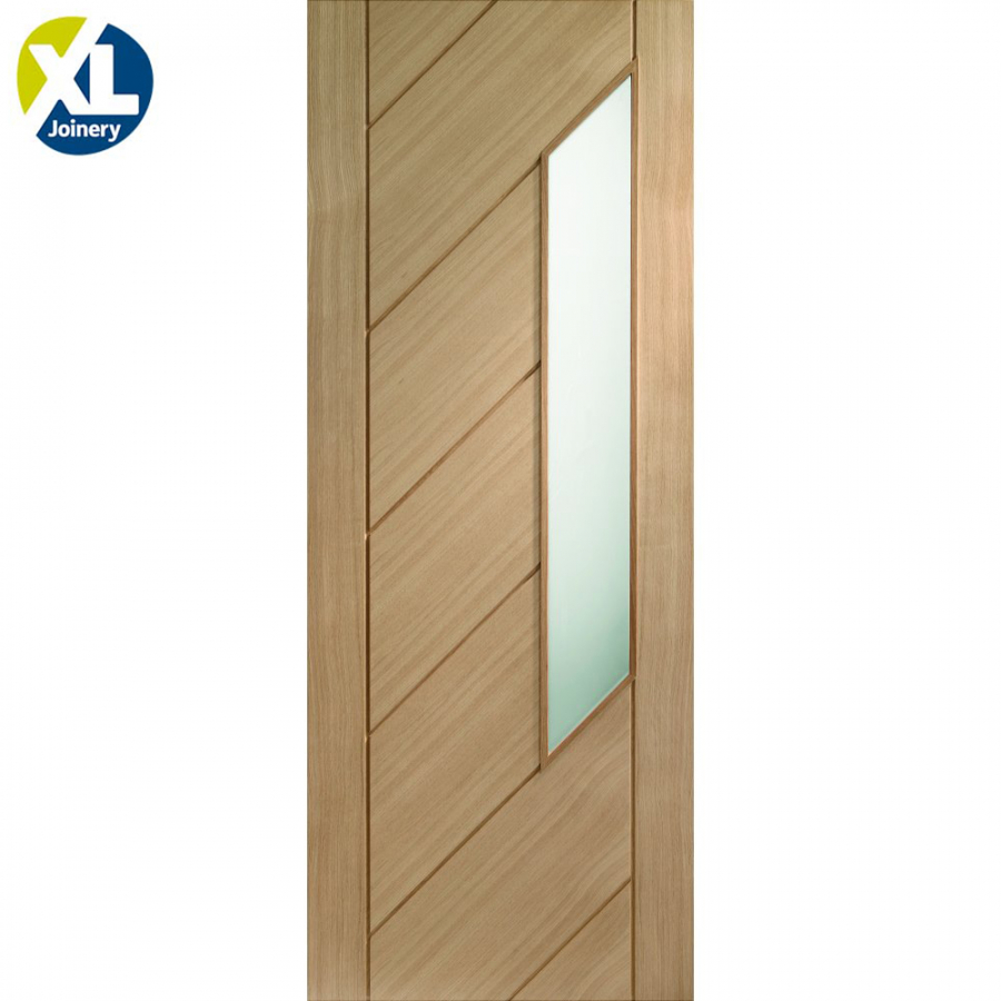 XL Joinery Internal Oak MONZA Contemporary Grooved Flush Door (27" x 78")