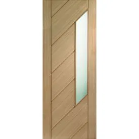 XL Joinery Monza Unfinished Oak Obscure Glazed Internal Flush Door