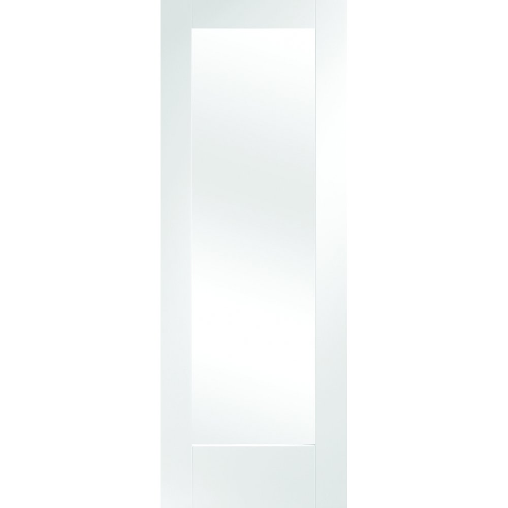 XL Joinery Internal White Primed Pattern 10 Clear Glass Fire Door FD30