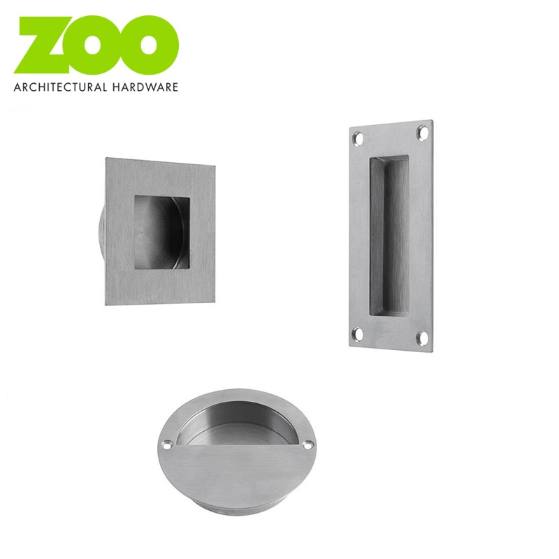 Zoo Hardware Flush Recessed Stainless Steel Pull Handle (Half Moon 75mm)