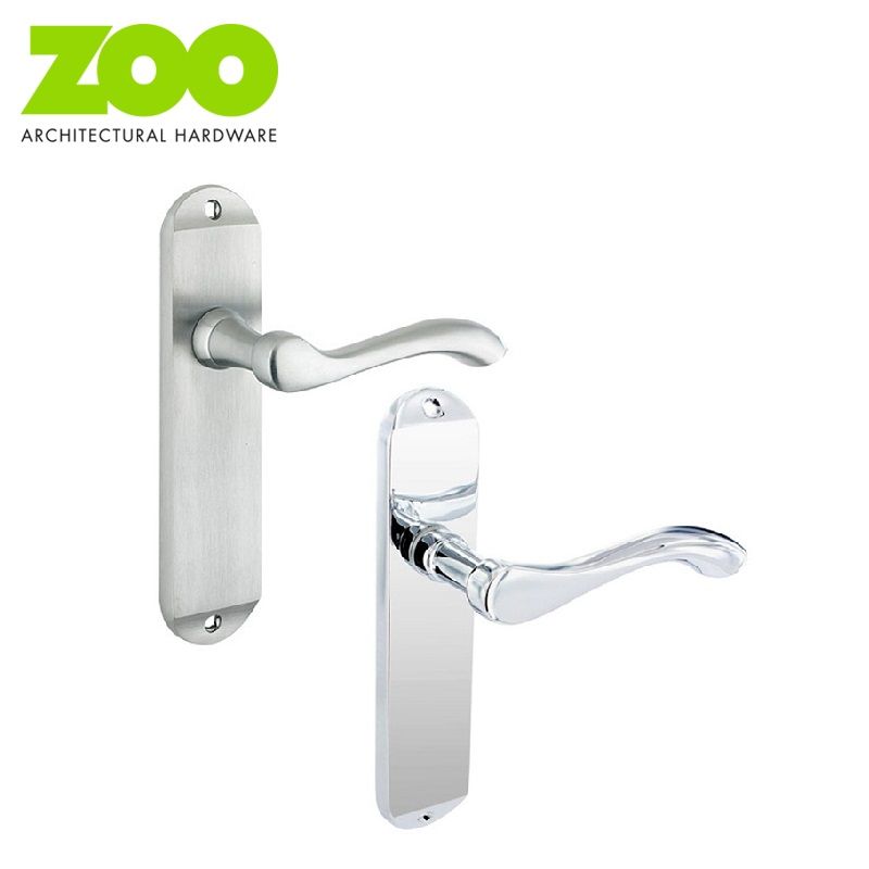 Zoo Hardware Project Europa ARUNDEL Chrome Door Handle Pair Lever on